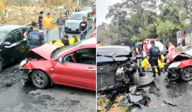 Seis lesionados dejó un aparatoso accidente de tránsito en Ciudad Delgado