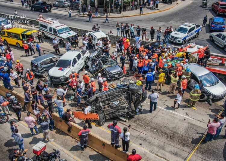 Múltiple accidente de tránsito en bulevar Los Próceres deja varios lesionados y un fallecido