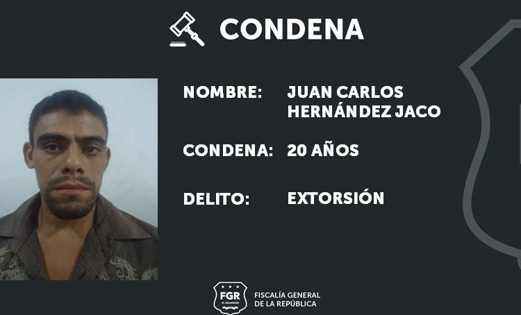Pandillero de la MS que extorsionó a comerciante de Santa Ana es condenado a 20 años de cárcel