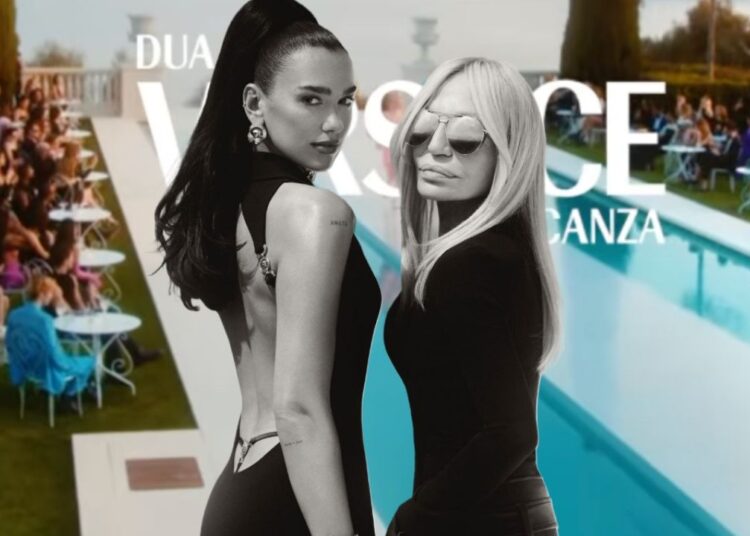 Dua Lipa y Donatella Versace presentaron colección de verano en Cannes