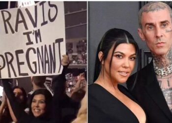 Kourtney Kardashian anuncia embarazo a Travis Barker durante concierto de Blink 182