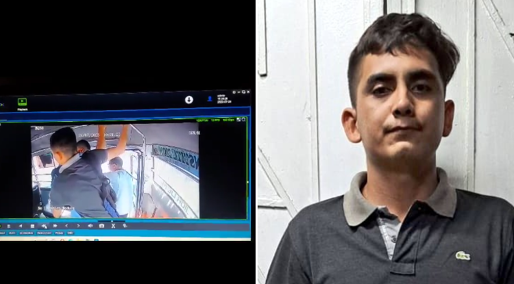 PNC captura a delincuente sorprendido hurtando pertenencias en un microbús de la 109