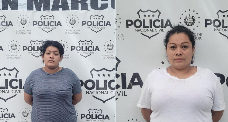 Capturan a dos mujeres extorsionistas de Santiago Texacuangos