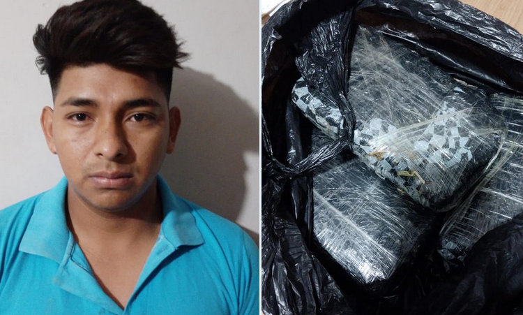 Capturan a sujeto con más de 1,755 gramos de marihuana en Ahuachapán