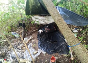 PNC y Fuerza Armada desmantelan campamento de pandilleros en Huizúcar