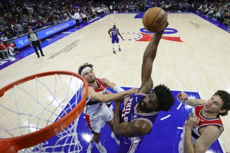 Joel Embiid comandó la victoria de los Sixers ante los Wizards