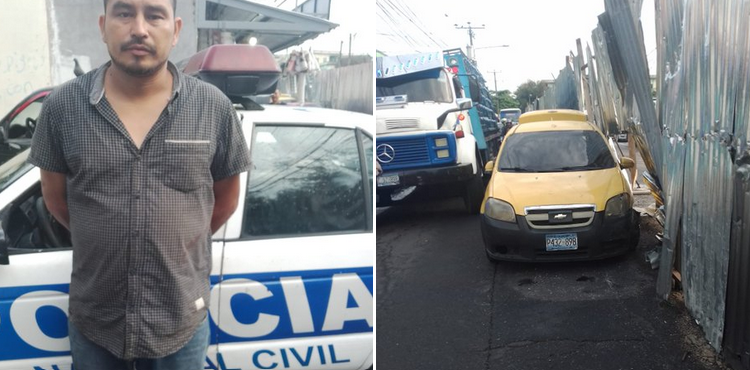Capturado conductor ebrio tras provocar accidente en construcción del Mercado San Miguelito