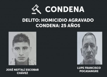 Sujetos son condenados a 25 años de cárcel por homicidio en Cabañas