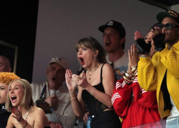 Taylor Swift llegó al Allegiant Stadium de Las Vegas para el Super Bow