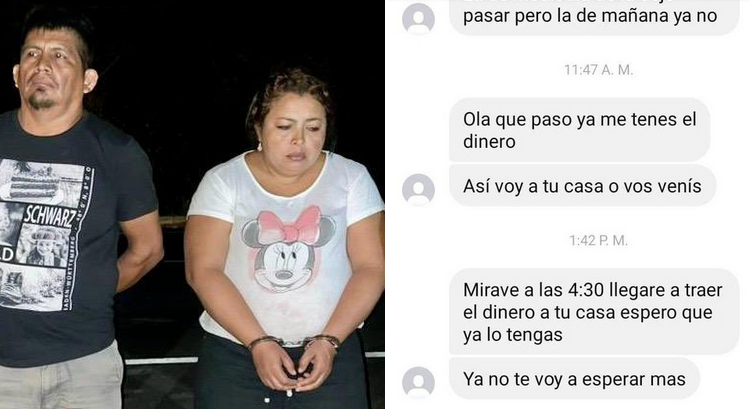 Capturan a pareja que exigía dinero a través de redes sociales