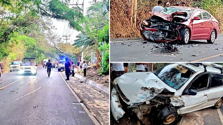 Agente de la PNC fallece en cuádruple accidente de tránsito