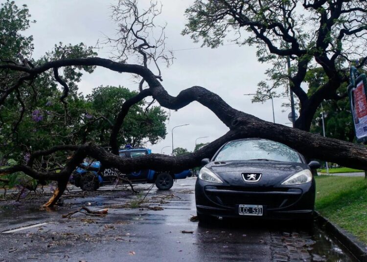 Fuerte temporal causa destrozos en Buenos Aires