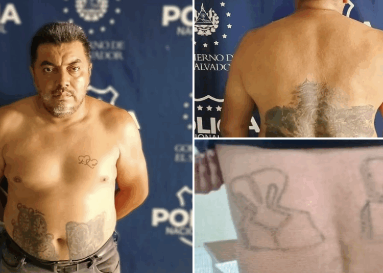 Capturan a pandillero que intentó ocultar sus tatuajes 