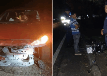 Motociclista sufre lesiones tras accidente en Santa Ana 