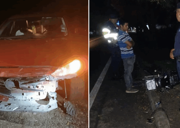 Motociclista sufre lesiones tras accidente en Santa Ana 