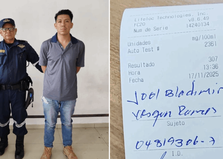 Conductor con 307° de alcohol es capturado tras provocar accidente 