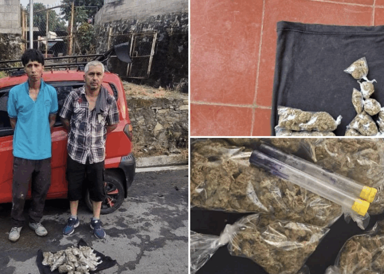 Ubican a sujetos con 35 porciones de marihuana 
