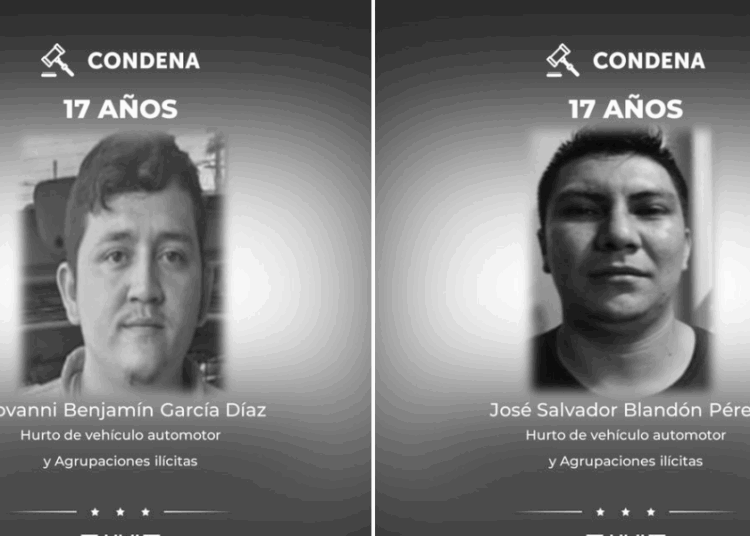 Condenan a estructura criminal dedicada al hurto de pickups