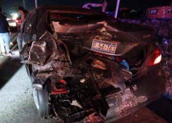 Tres lesionados tras fuerte choque en el Bulevar Constitución