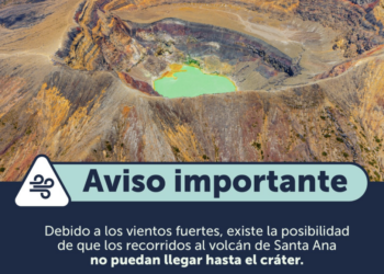 Restringen acceso al cráter del volcán de Santa Ana 