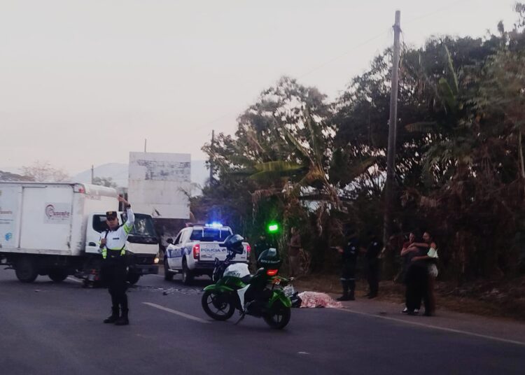 Motociclista pierde la vida tras colisionar con un camión 