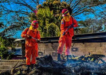 Bomberos sofocan incendio de maleza en Chalatenango