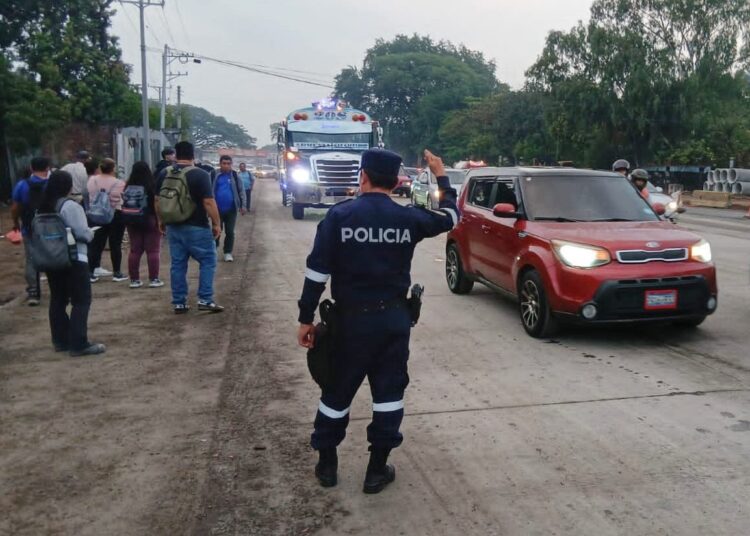 PNC mantiene despliegue de seguridad en el transporte público