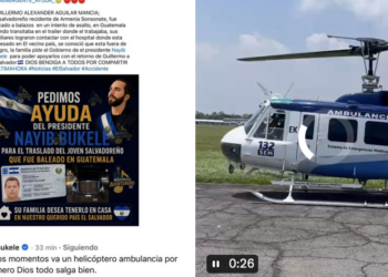MovilizaM helicóptero hacia Guatemala para traslado de salvadoreño