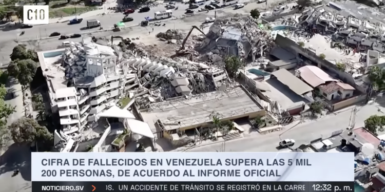 Cifra de víctimas por doble terremoto en Venezuela supera los 5,200 fallecidos