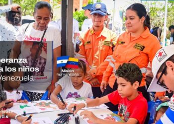 Misión humanitaria de El Salvador realiza actividades recreativas y de salud para la niñez en Venezuela
