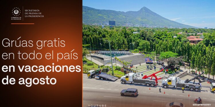 Gobierno de El Salvador habilita servicio de asistencia vial gratuito para las vacaciones agostinas