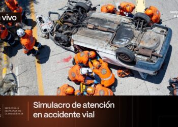 Gobierno del Presidente Nayib Bukele desarrolla un simulacro de atención en accidente vial