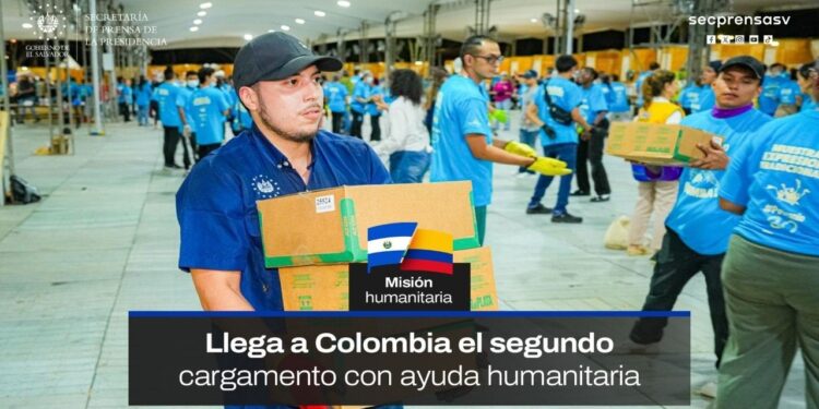 Arriba a Colombia el segundo cargamento de ayuda humanitaria enviado por el Presidente Nayib Bukele