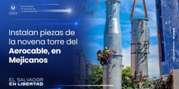 Gobierno del Presidente Nayib Bukele y comitiva de Francia inspeccionan obras del Aerocable