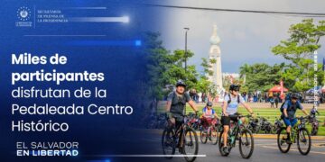 Gobierno del Presidente Nayib Bukele impulsa el sano esparcimiento con la Pedaleada Centro Histórico