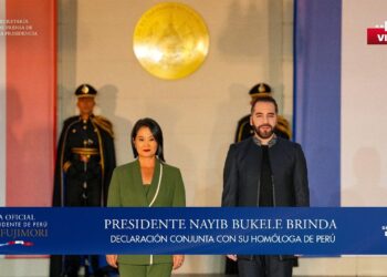 El Presidente Nayib Bukele y su homóloga de Perú, Keiko Fujimori, estrechan lazos de cooperación
