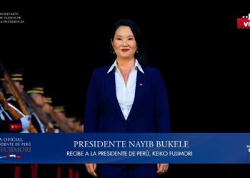 El Presidente Nayib Bukele se reúne con su homóloga de Perú, Keiko Fujimori